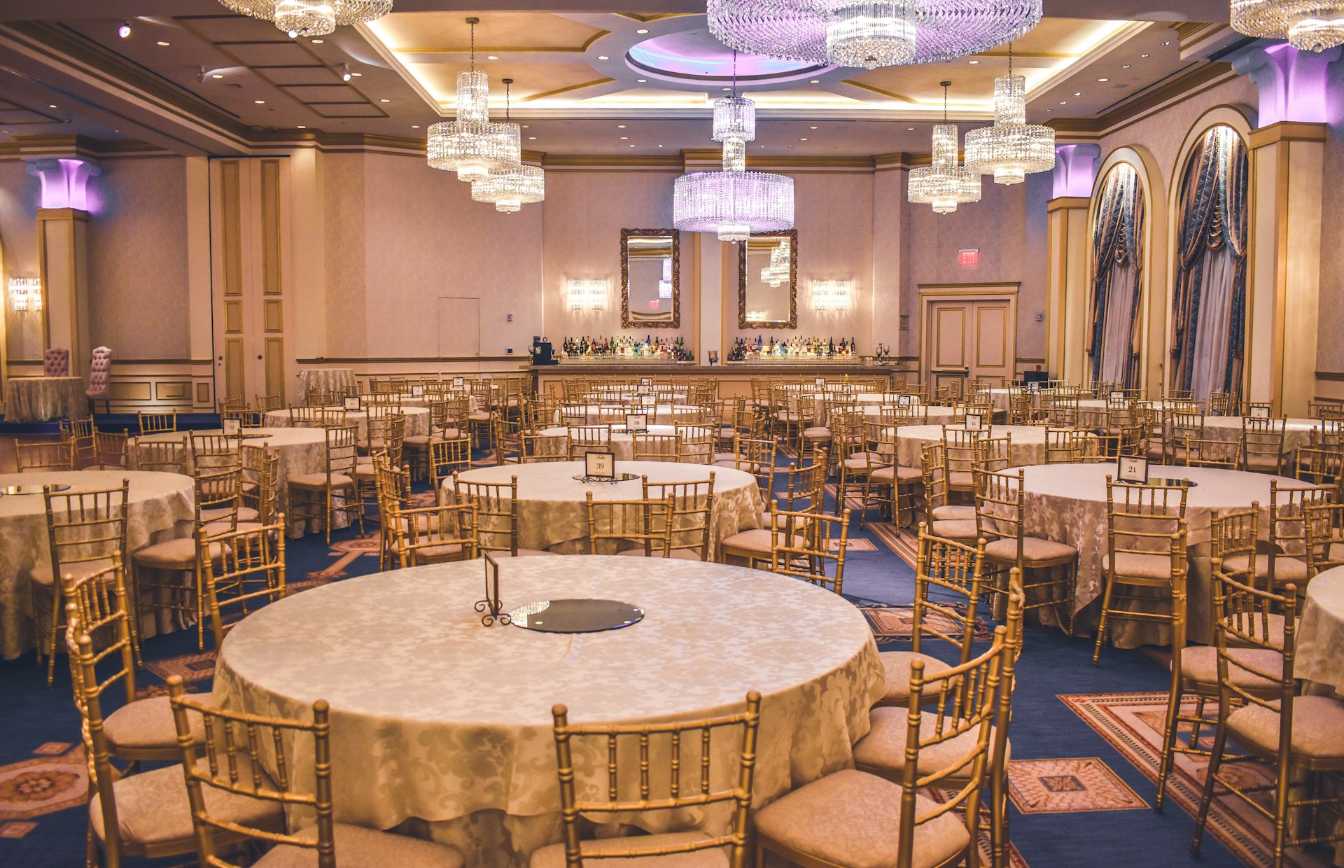 Elegant wedding reception at a Connecticut estate